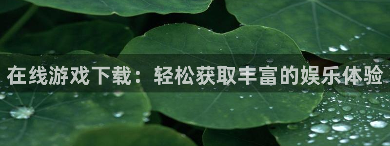 在线游戏下载：轻松获取丰富的娱乐体验