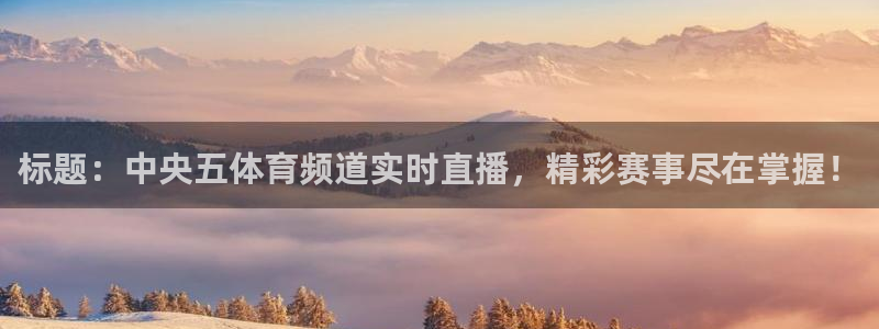 标题：中央五体育频道实时直播，精彩赛事尽在掌握！